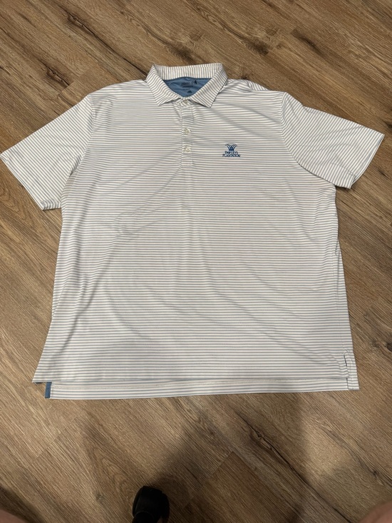 johnnie-O Other - johnnie-O Pawleys Plantation White Polo with Thin Blue Stripes